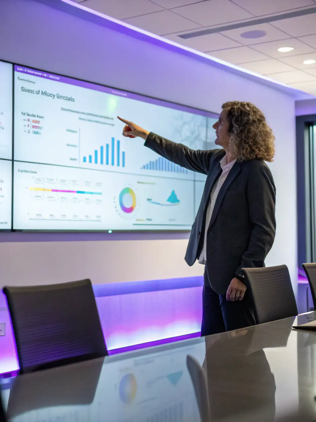 Microsoft Dynamics consultants presenting a solution to a client, showcasing iTransfluence's Microsoft Dynamics proficiency.