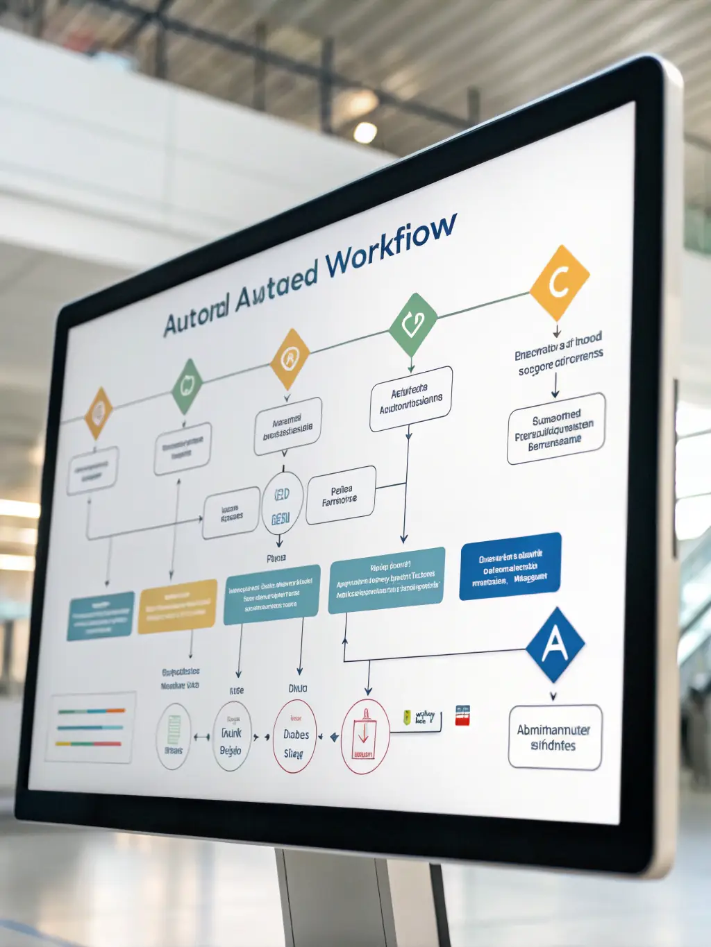 A visual representation of Xeelo's workflow automation capabilities, showing how tasks can be automated and processes streamlined. The image should depict a clear and efficient workflow diagram.