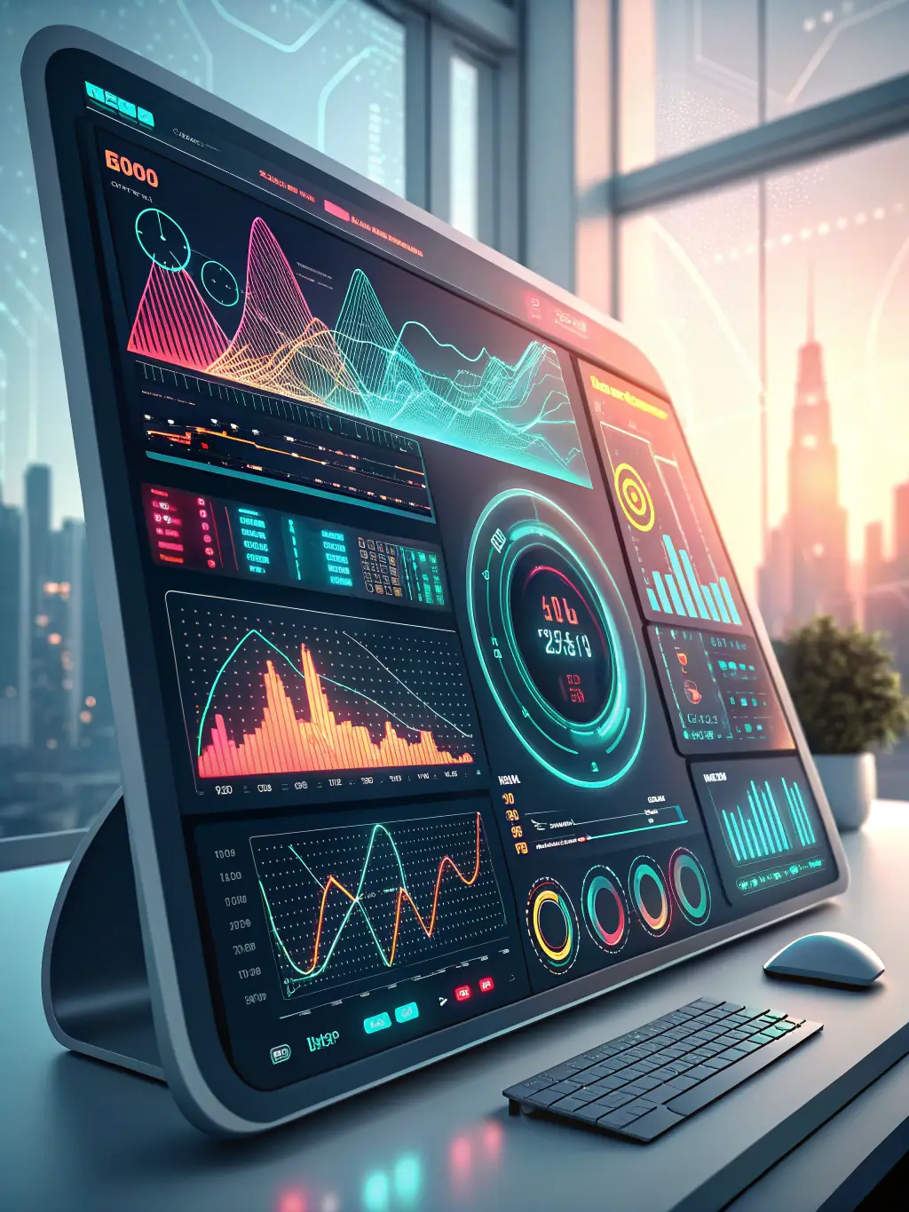 An AI-powered dashboard monitoring Oracle system performance, highlighting iTransfluence's proactive managed services and AI-driven insights.