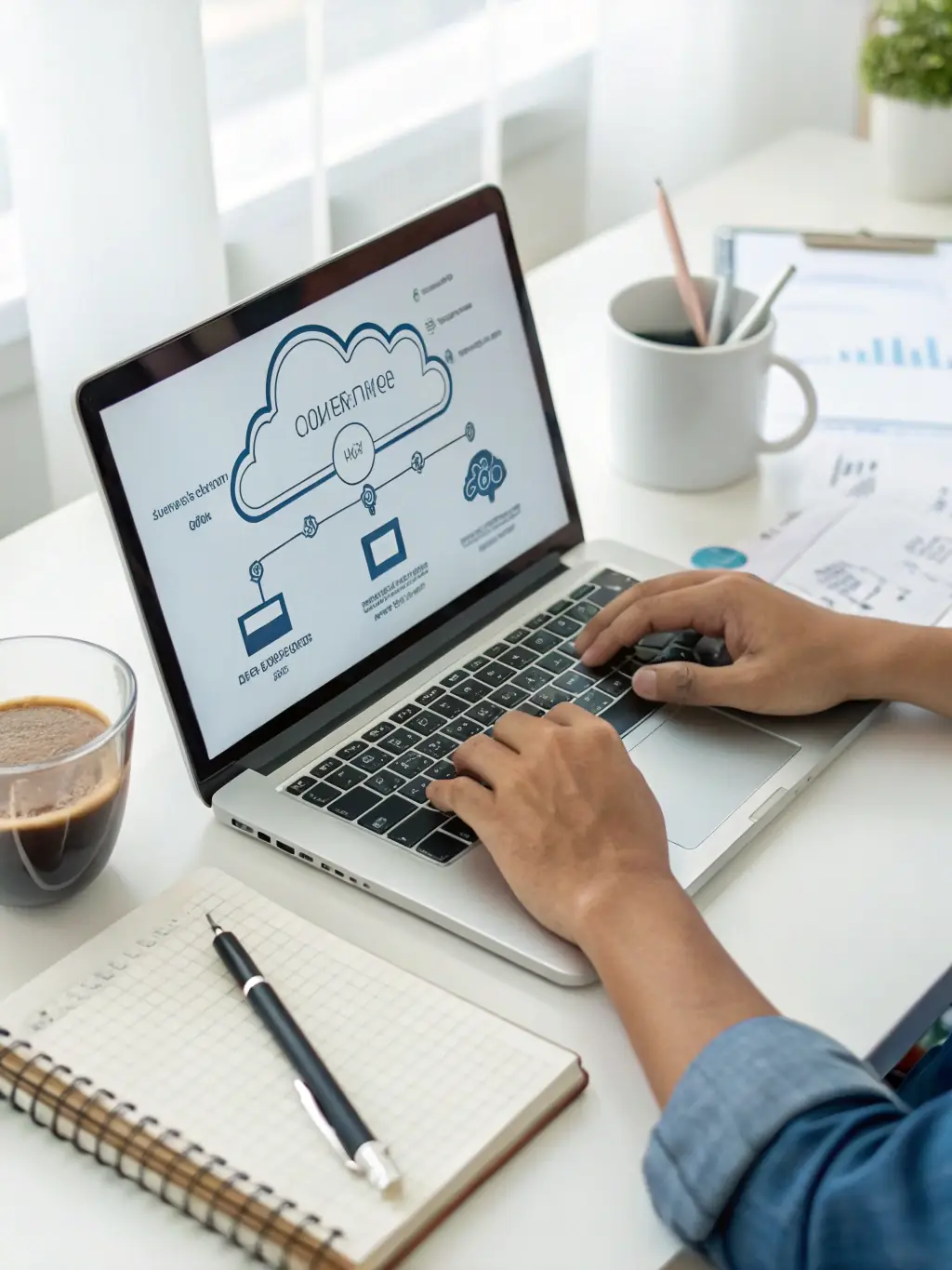 A visually appealing image depicting iTransfluence's serverless application development service on AWS, emphasizing scalability and cost-efficiency.