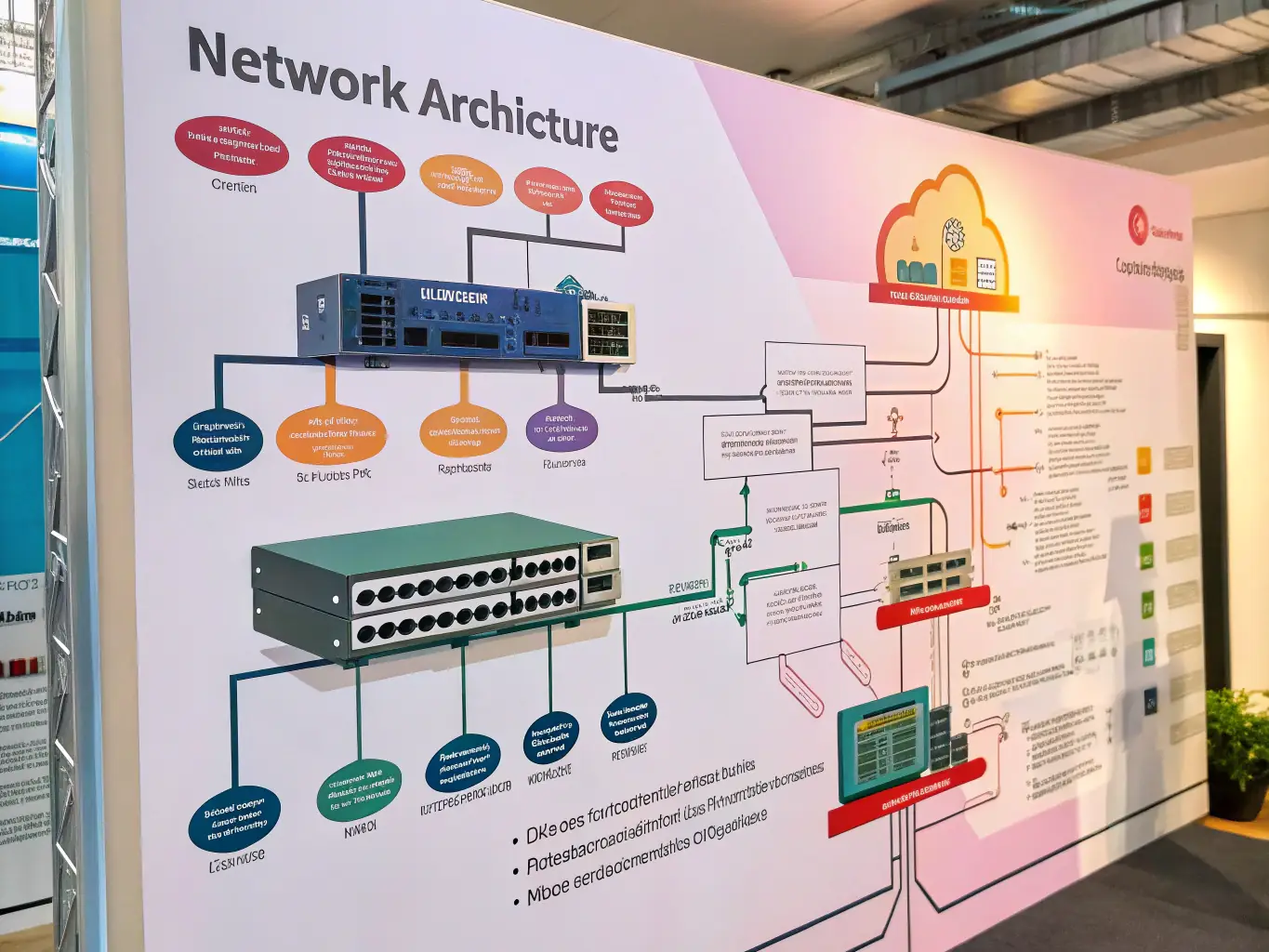 A network security diagram illustrating multiple layers of protection and threat detection mechanisms implemented by iTransfluence's AWS security solutions.