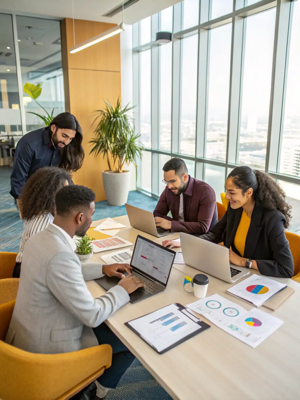 A diverse team brainstorming innovative Oracle solutions, reflecting iTransfluence's collaborative approach and commitment to client success.
