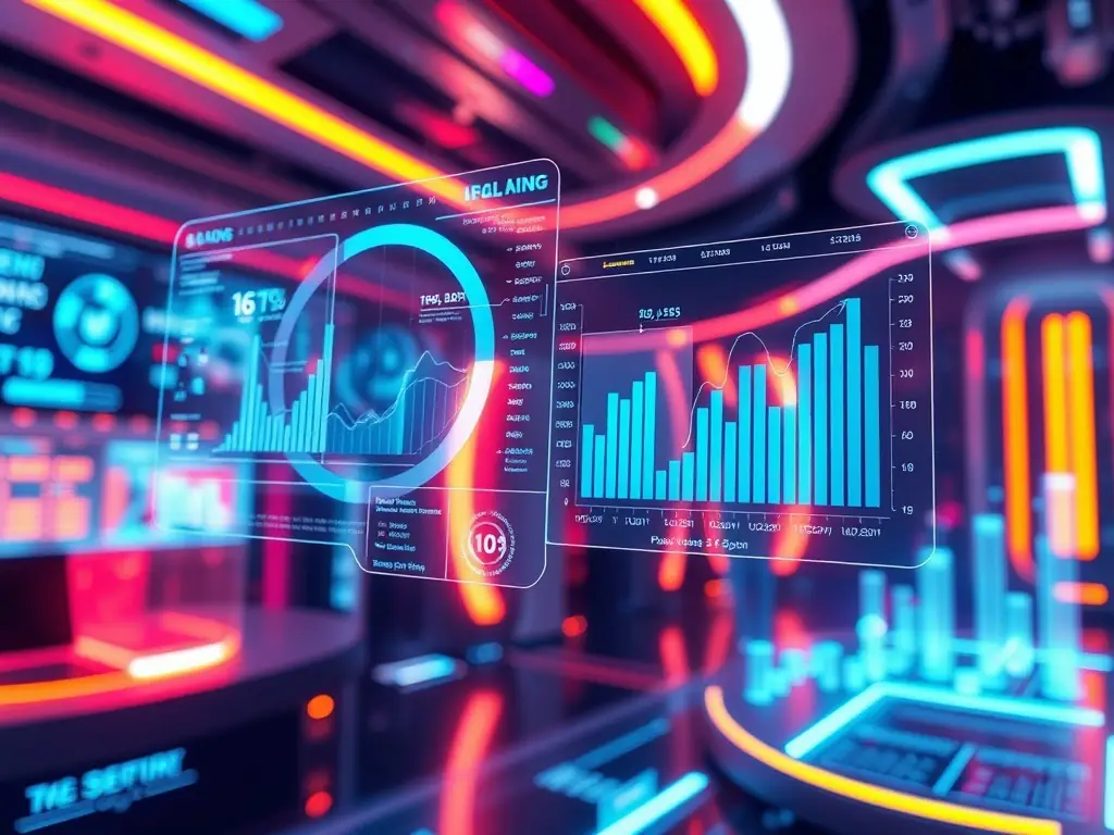 A futuristic image representing advanced data analytics and insights, highlighting iTransfluence's capabilities in leveraging data for informed decision-making and business optimization.